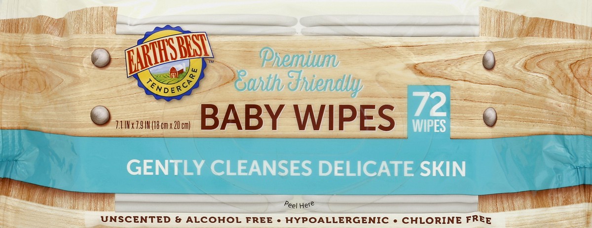 slide 5 of 6, Earth's Best Tendercare Baby Wipes, 80 ct