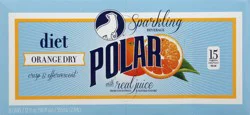 Polar Diet Orange Dry Sparkling Beverage - 8 ct