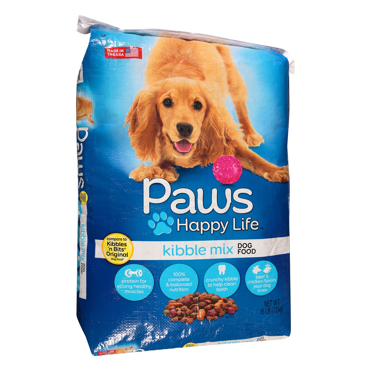 slide 2 of 9, Paws Happy Life Kibble Mix Dog Food 16 lb, 16 lb