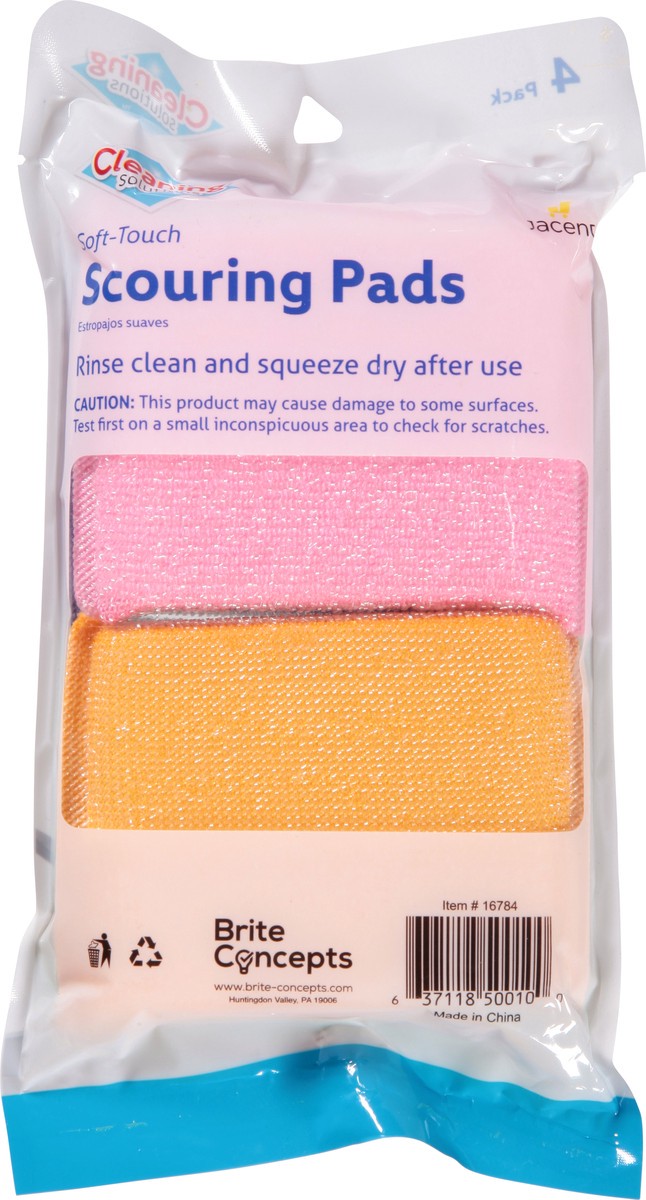 slide 8 of 12, Jacent 4 Pack Soft-Touch Scouring Pads 4 ea, 4 ct