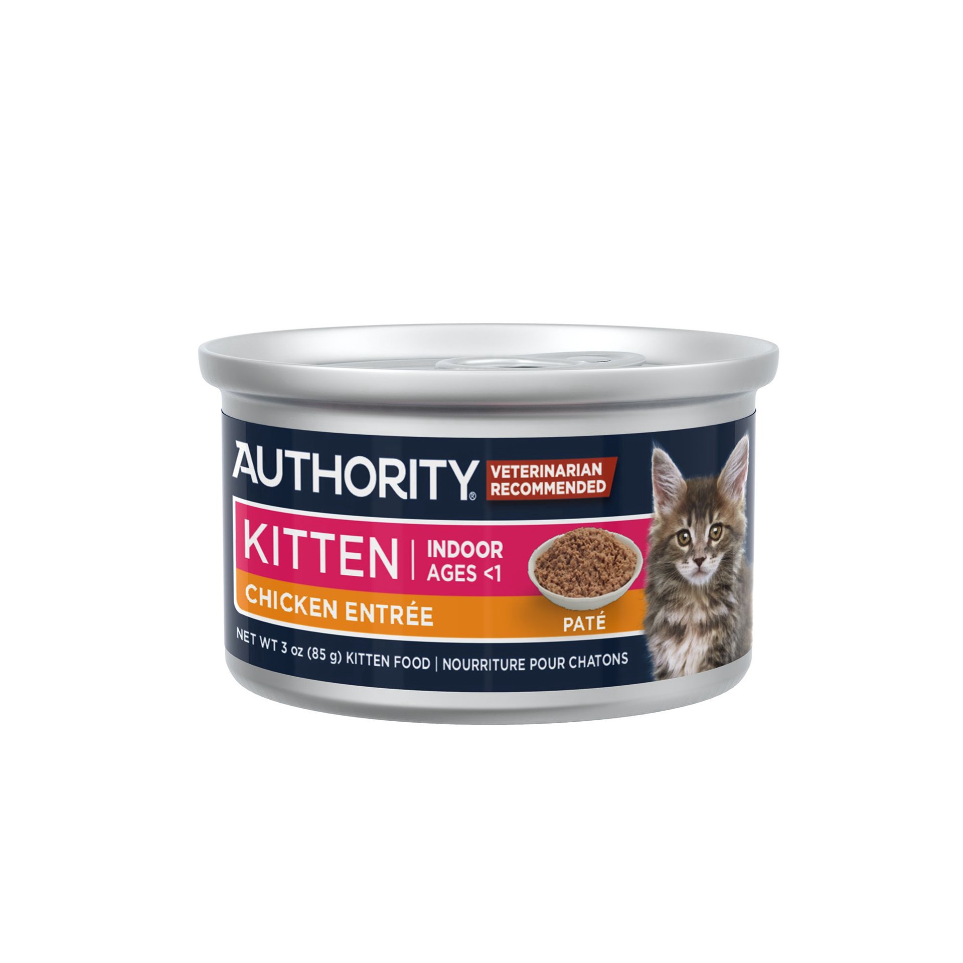 slide 1 of 1, Authority® Everyday Health Kitten Cat Wet Food - 5.5 Oz, Pate, With-Grain, 3 oz