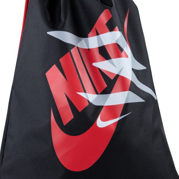 slide 2 of 6, Nike 3Brand Ran Core Gym Sack, Black/Action Red, 1 ct