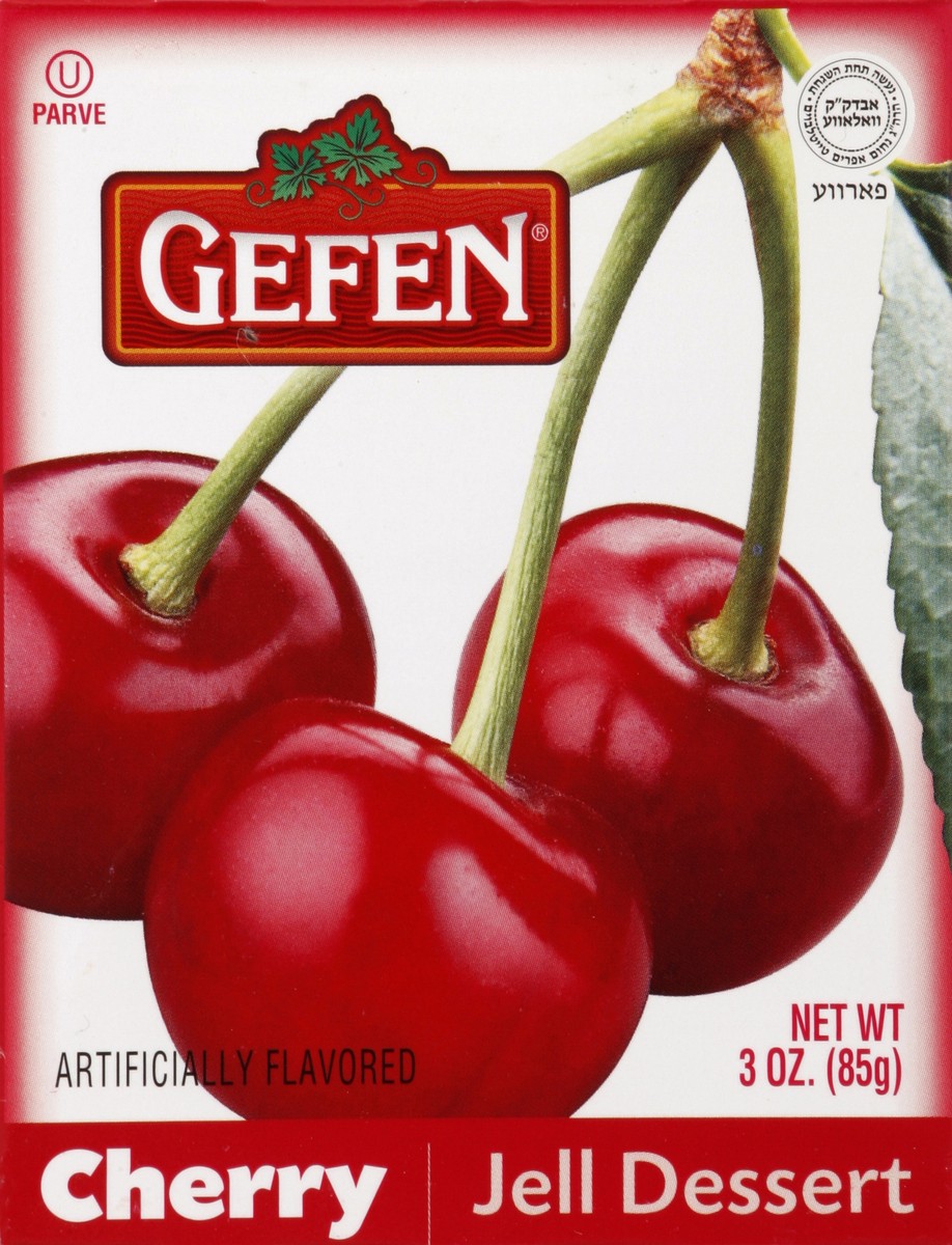 slide 4 of 5, Gefen Cherry Jell Dessert, 3 oz