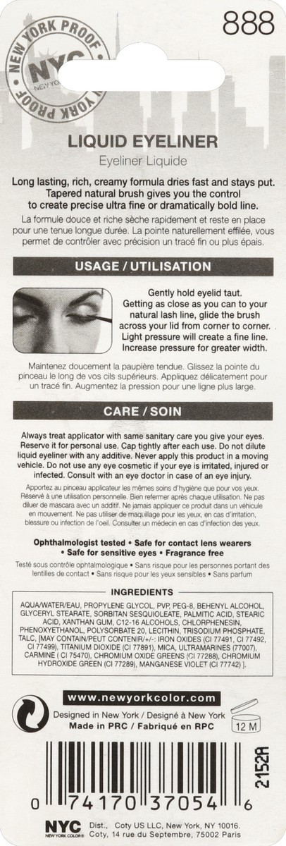 slide 3 of 3, NYC Eyeliner 0.17 oz, 0.17 oz