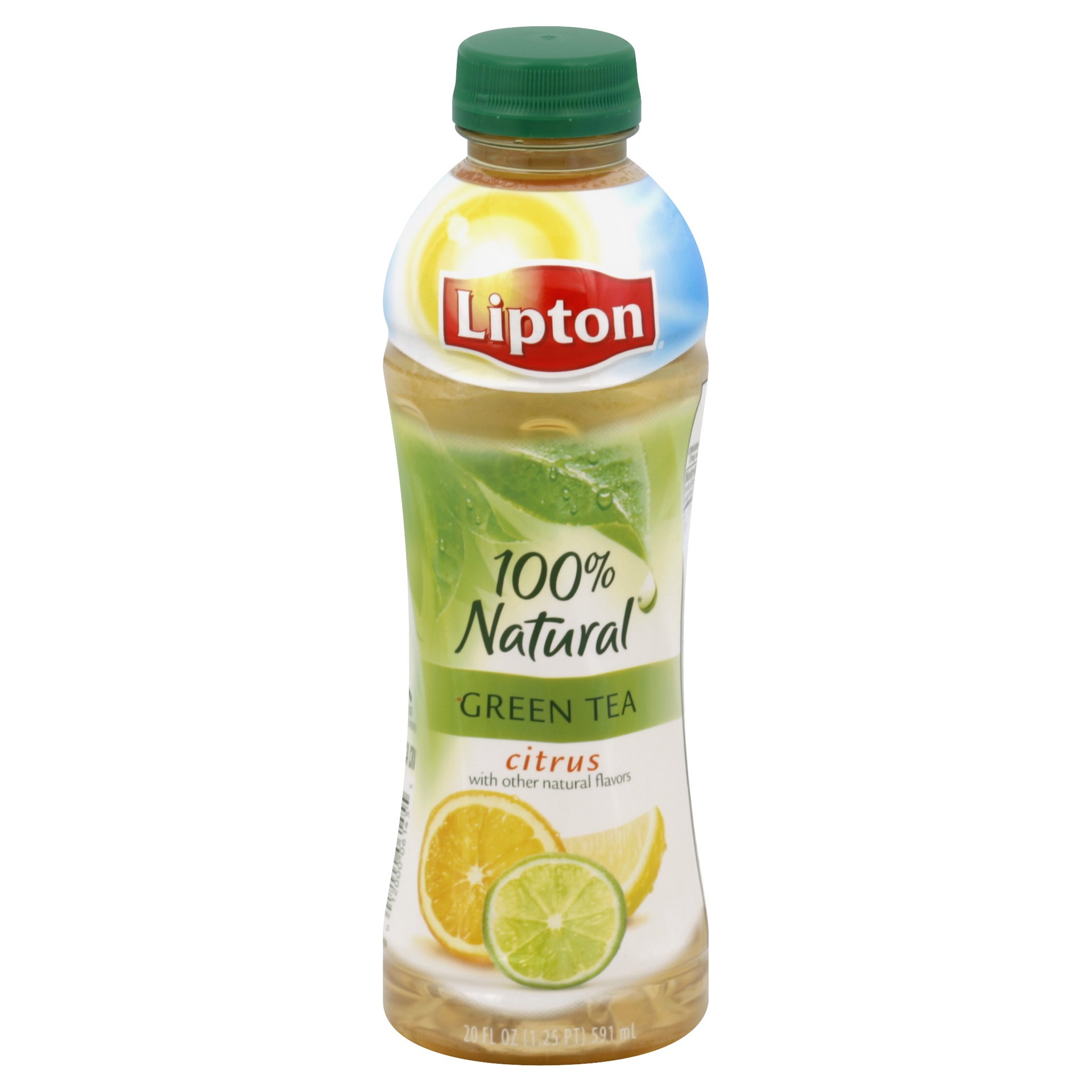 slide 1 of 1, Lipton 100% Natural Green Tea W Citrus 20Fl Oz Pet Bot, 20 oz