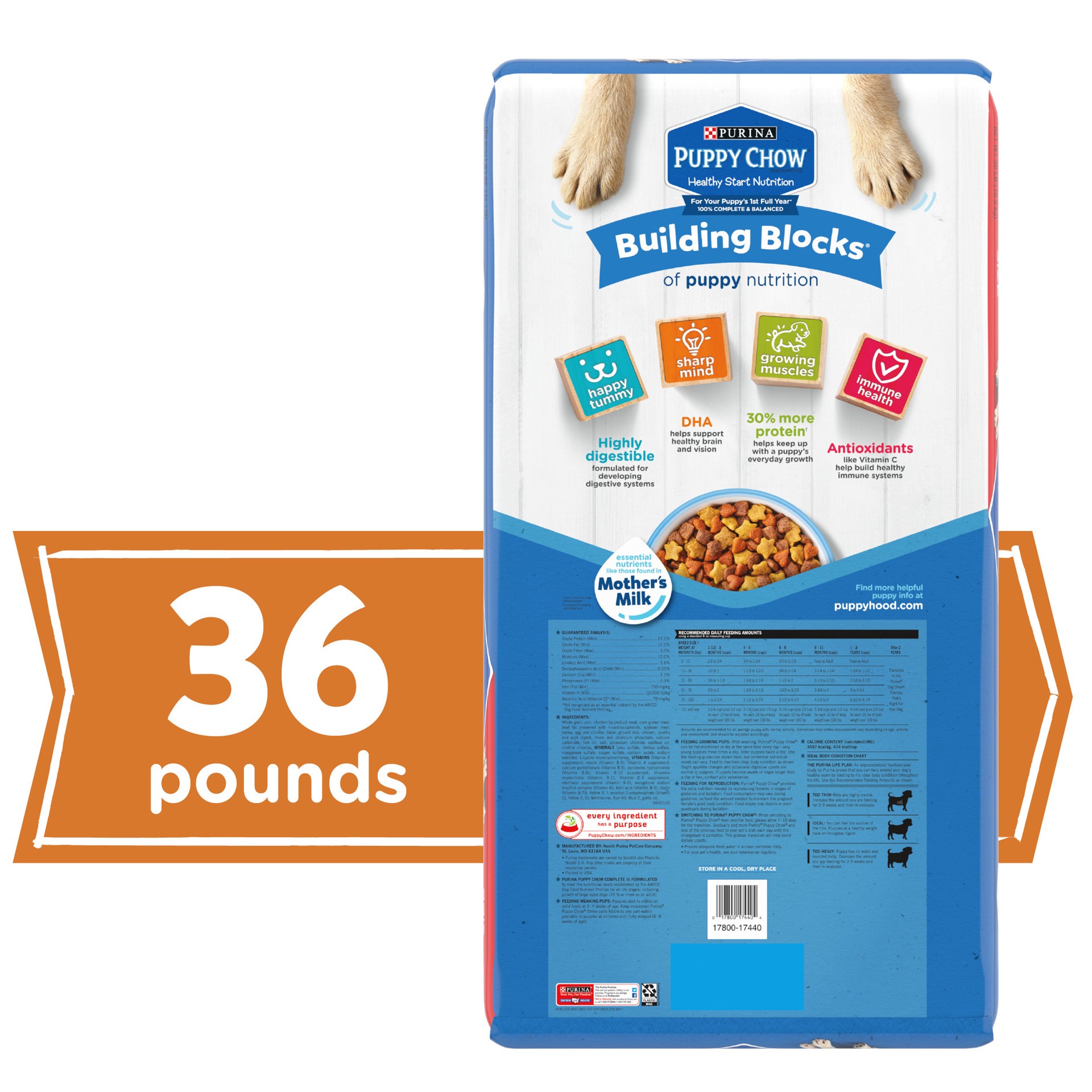 slide 7 of 9, Puppy Chow Purina Puppy Chow High Protein Dry Puppy Food, Complete With Real Chicken, 36 lb