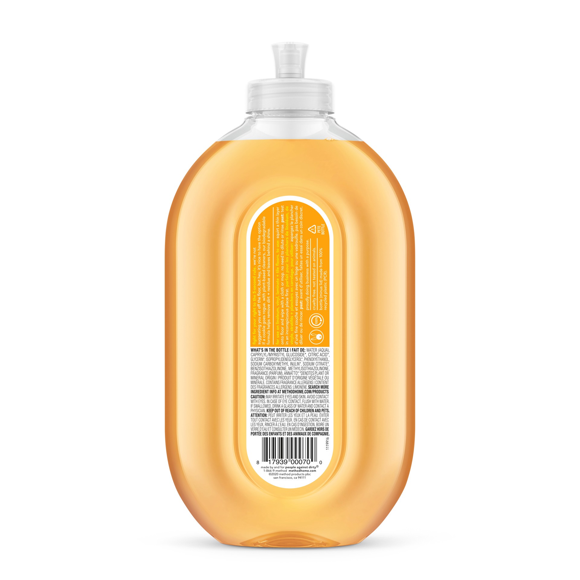 slide 6 of 7, method Ginger Yuzu Squirt & Mop Hard Floor Cleaner, 25 fl oz