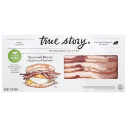 True Story Uncured Applewood Smoked Bacon 12 oz