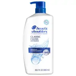Head & Shoulders Head and Shoulders Dandruff Shampoo, Anti-Dandruff Treatment, Classic Clean for Daily Use, Paraben Free, 28.2 oz