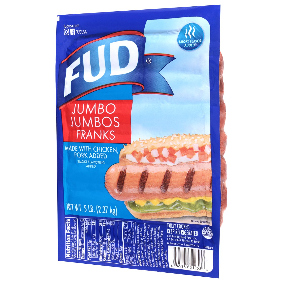 slide 4 of 4, FUD Jumbo Jumbos Franks 5 lb, 5 lb