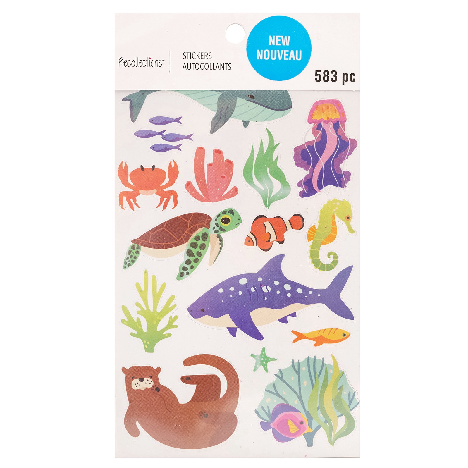 slide 2 of 3, Sea Life Sticker Book By Recollections, 4 in x 7 in