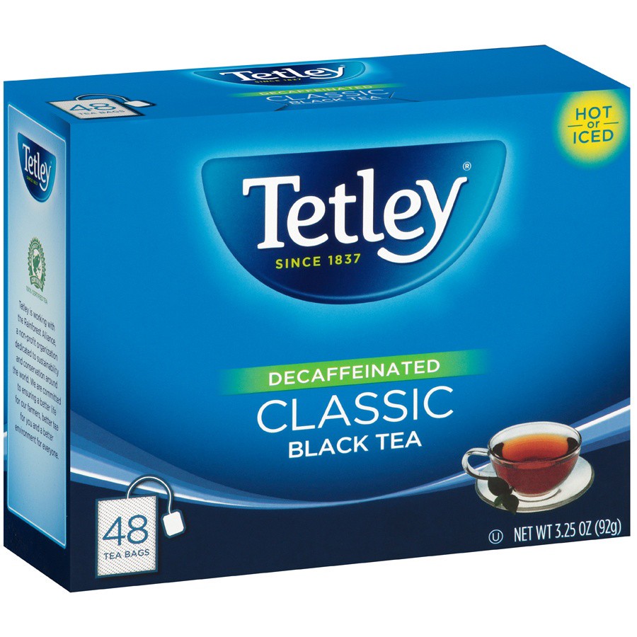 slide 5 of 8, Tetley Classic Decaf Decaffeinated Black Tea Bags 48 ct Box, 4 ct; 3.25 oz