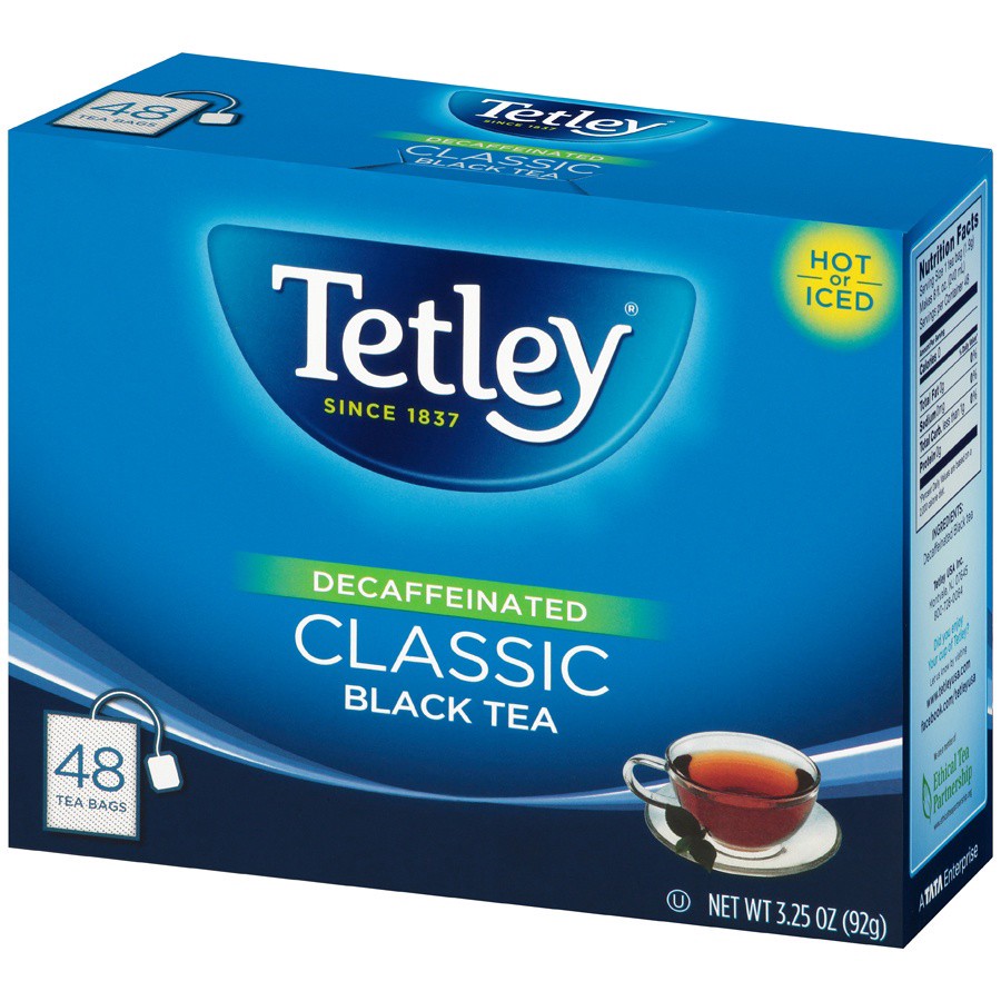 slide 4 of 8, Tetley Classic Decaf Decaffeinated Black Tea Bags 48 ct Box, 4 ct; 3.25 oz