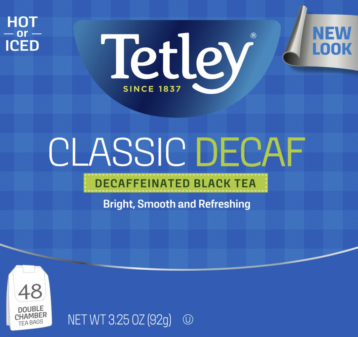 slide 1 of 8, Tetley Classic Decaf Decaffeinated Black Tea Bags 48 ct Box, 4 ct; 3.25 oz