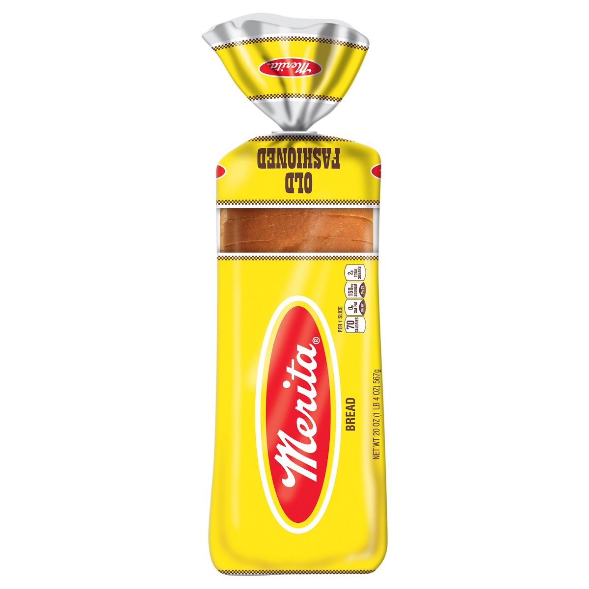 slide 1 of 1, Merita Old Fashioned White Bread, Sliced Sandwich Bread, 20 oz Loaf, 20 oz