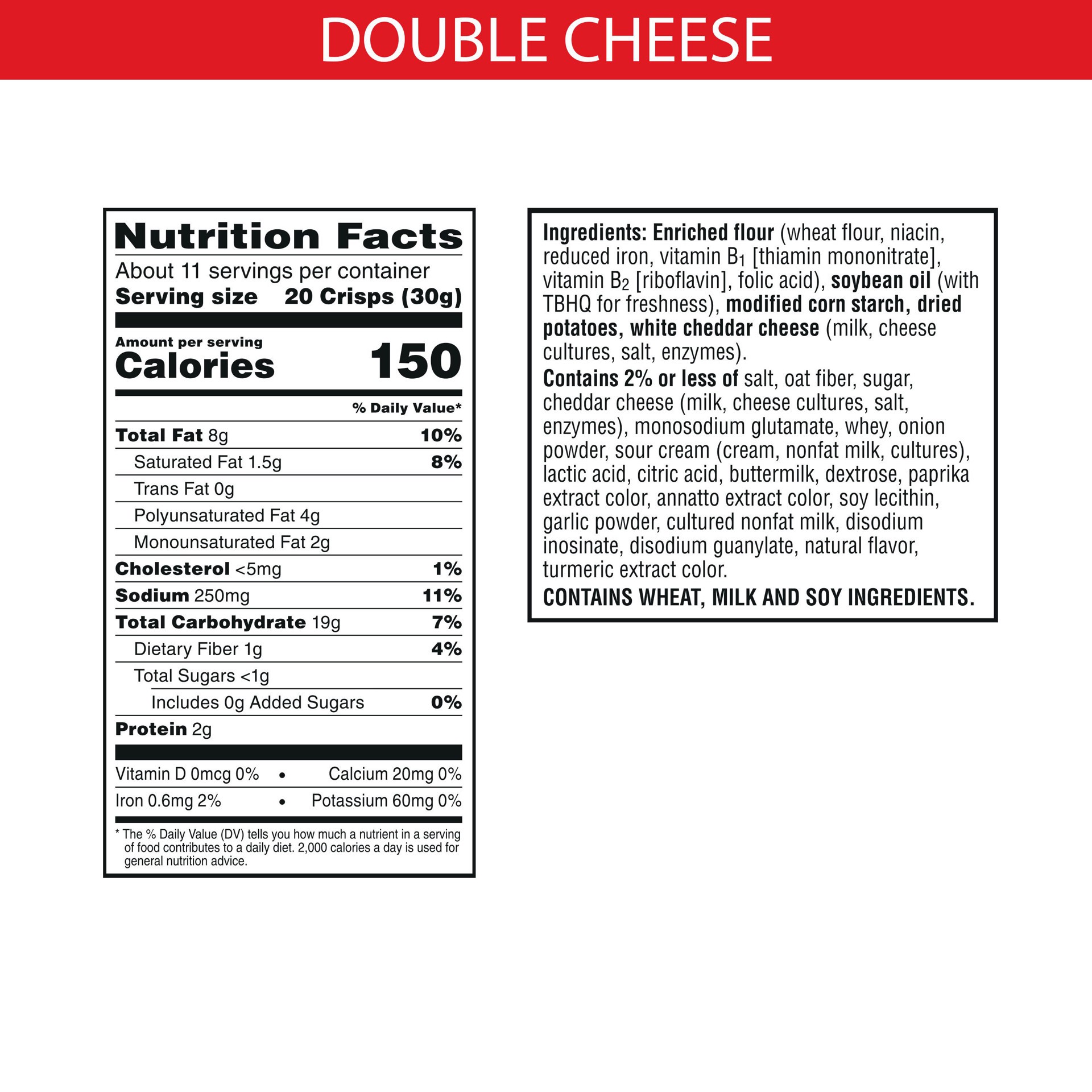 slide 5 of 5, Cheez-It Snap'd Cheese Cracker Chips, Thin Crisps, Lunch Snacks, Family Size, Double Cheese, 12oz Bag, 1 Bag, 12 oz