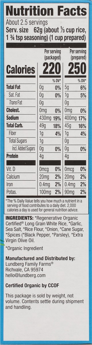 slide 4 of 13, Lundberg Organic White Rice Pilaf Entree, 6 oz