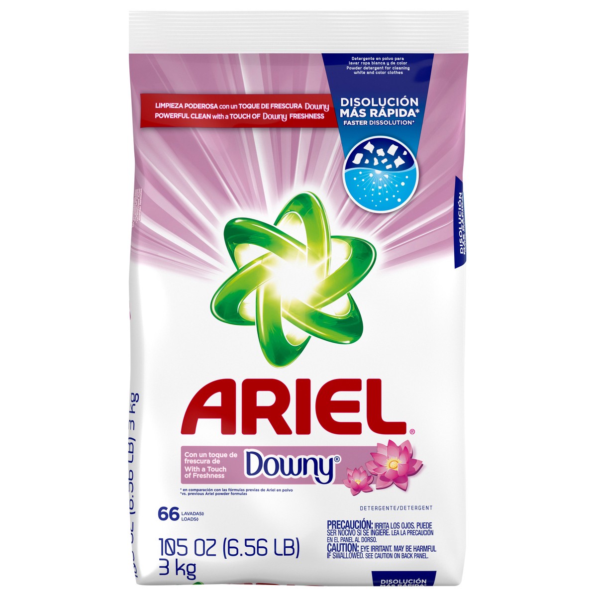 slide 3 of 7, Ariel, with a Touch of Downy Freshness, Powder Laundry Detergent, 105 oz, 66 loads, 105 oz