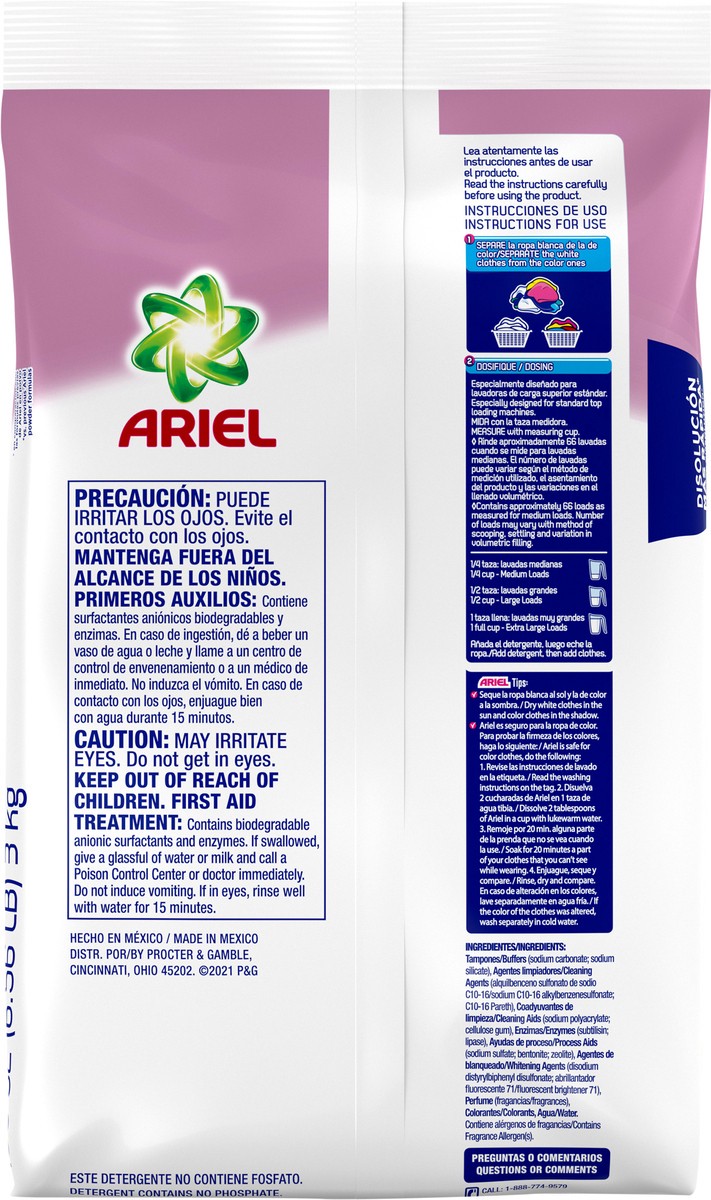 slide 2 of 7, Ariel, with a Touch of Downy Freshness, Powder Laundry Detergent, 105 oz, 66 loads, 105 oz