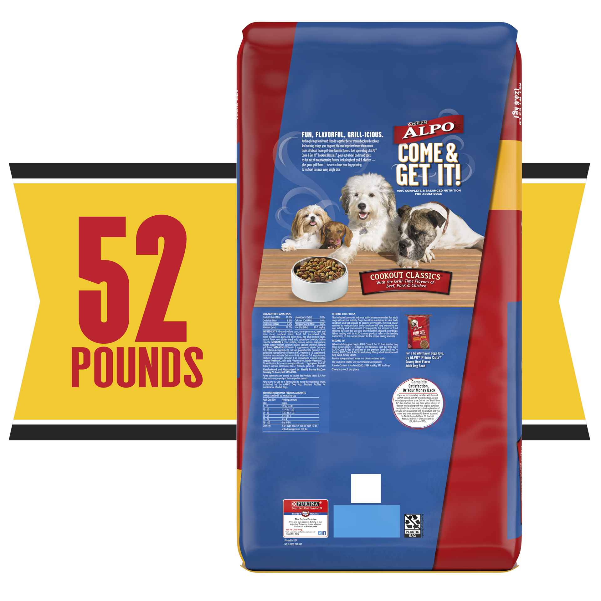 slide 2 of 3, Purina ALPO Dry Dog Food, Come & Get It! Cookout Classics, 52 lb