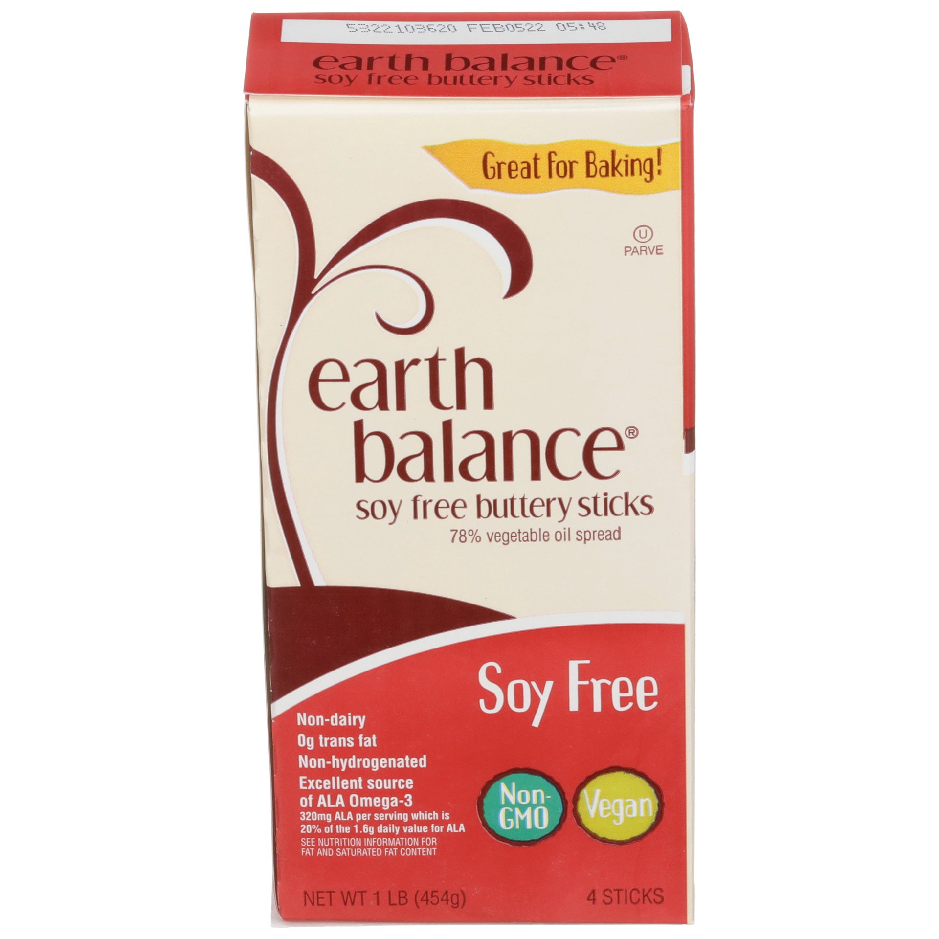slide 1 of 1, Earth Balance Soy Free Buttery Sticks, 16 oz