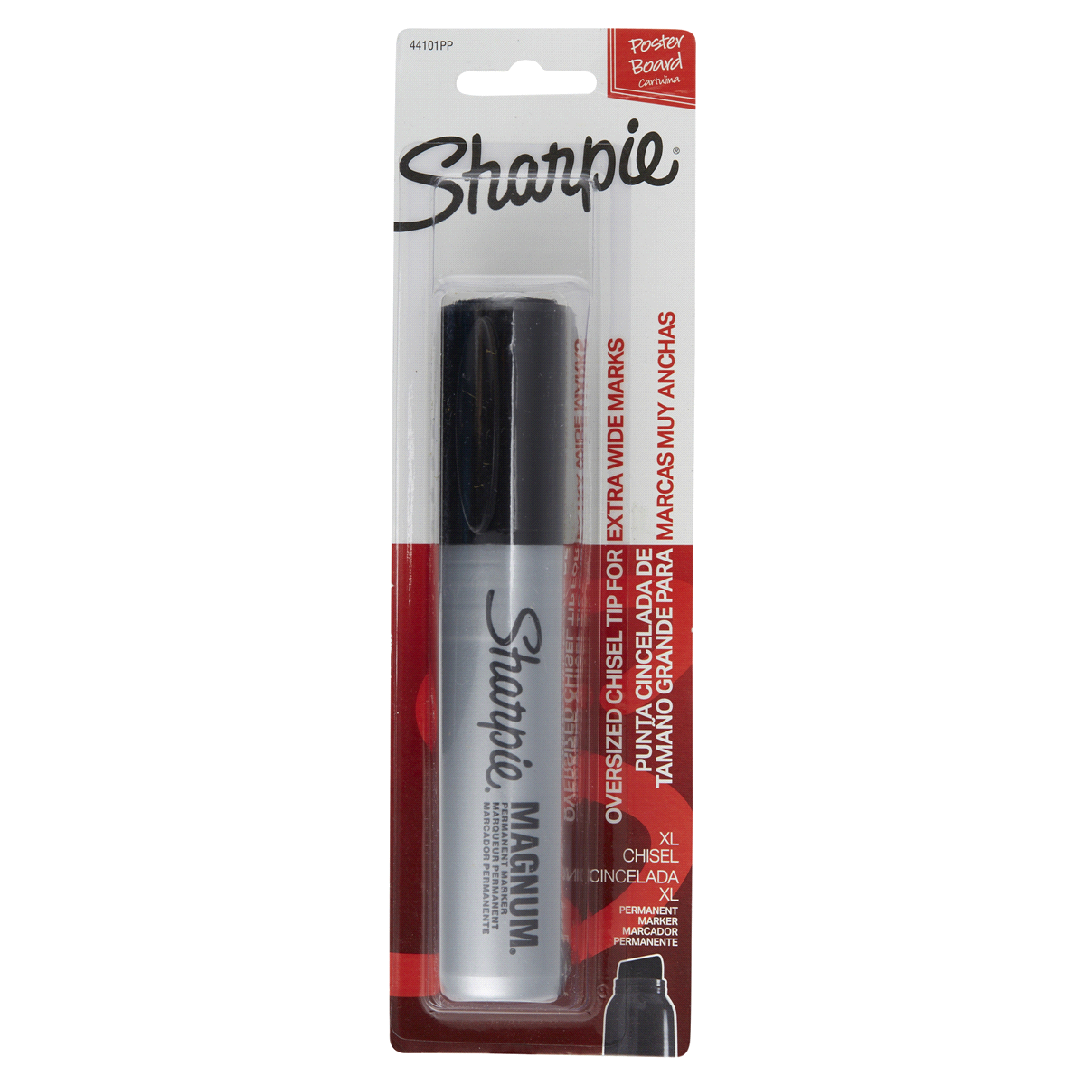 slide 1 of 4, Sharpie Magnum Chisel Point Black Permanent Marker, 1 ct