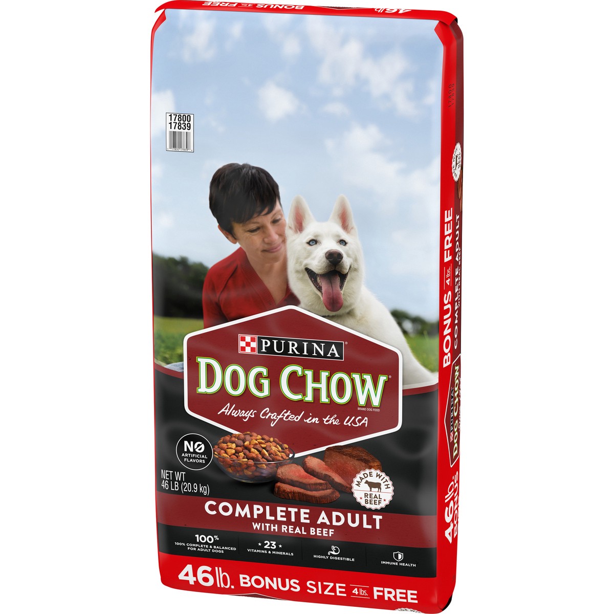 slide 8 of 9, Dog Chow Purina Dog Chow Dry Dog Food, Complete Adult With Real Beef - 46 lb. Bag, 46 lb