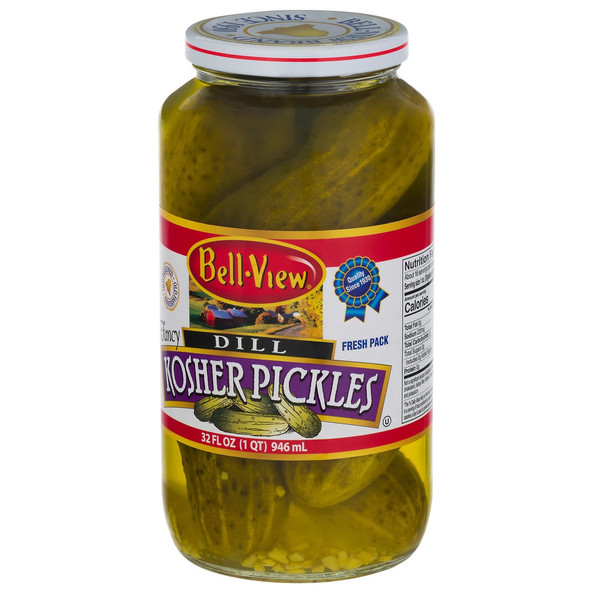 slide 3 of 9, Bell-View Fresh Pack Kosher Dill Pickles 32 oz, 32 oz