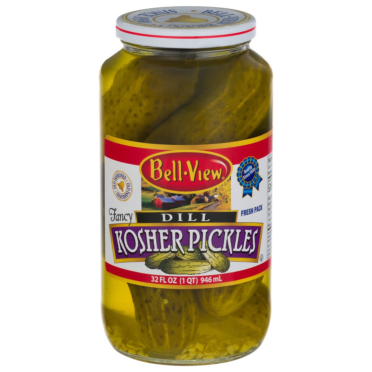 slide 1 of 9, Bell-View Fresh Pack Kosher Dill Pickles 32 oz, 32 oz