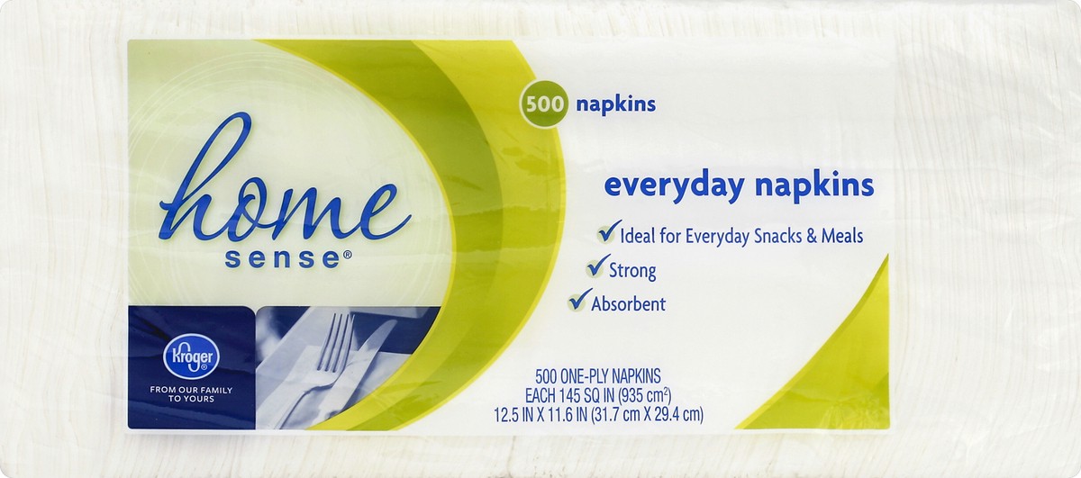 slide 4 of 4, Kroger Everyday White Napkins, 500 ct