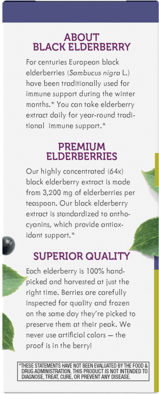 slide 3 of 5, Nature's Way Sambucus Organic Organic Elderberry Elderberry 4 fl oz, 4 oz