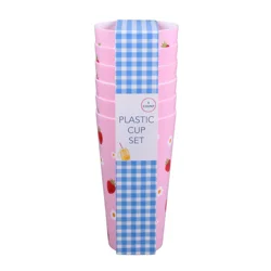 Meijer Corporate Seasonal Summer Plastic Cups 32oz 6pc Str Flowers