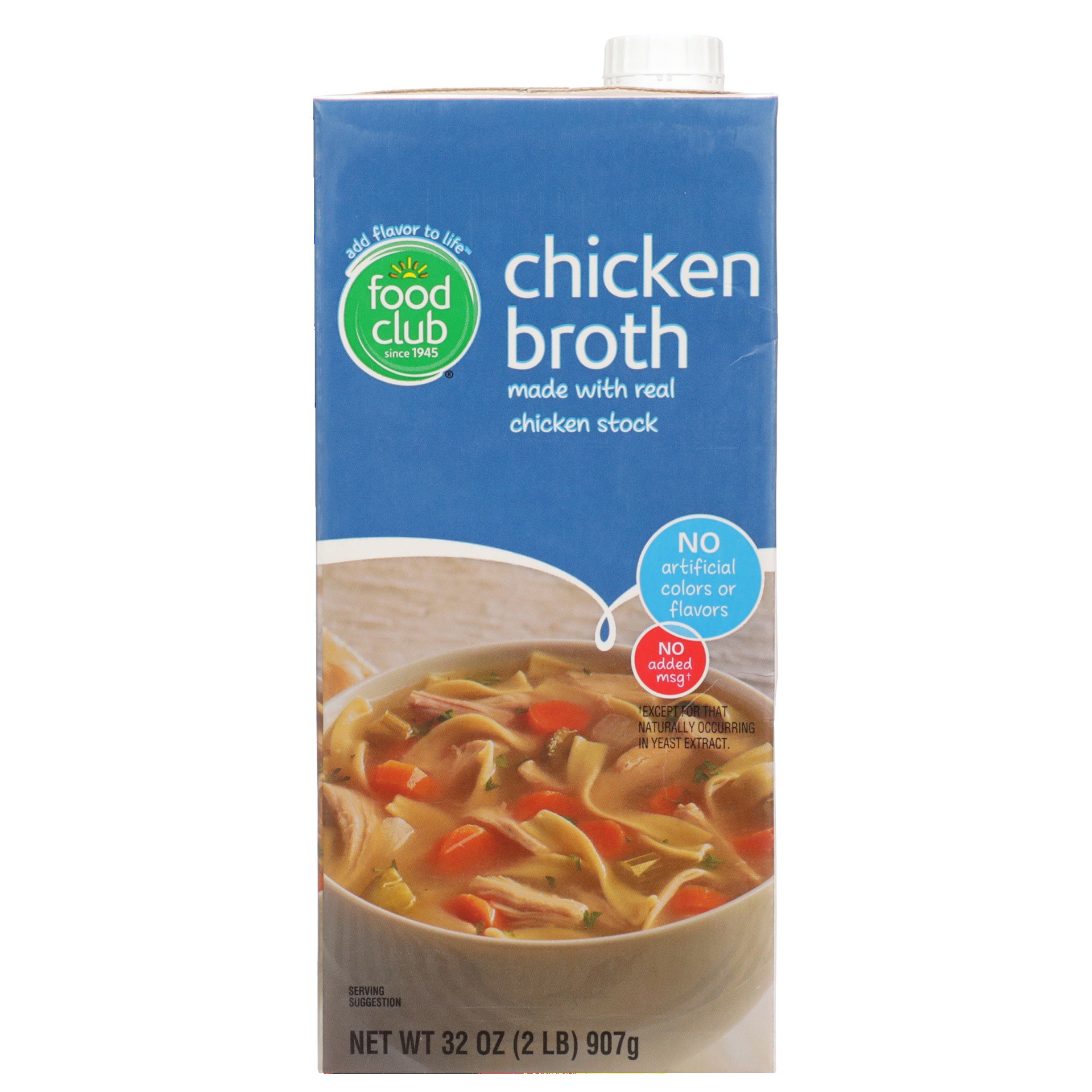 slide 1 of 6, Food Club Chicken Broth 32 oz, 32 oz