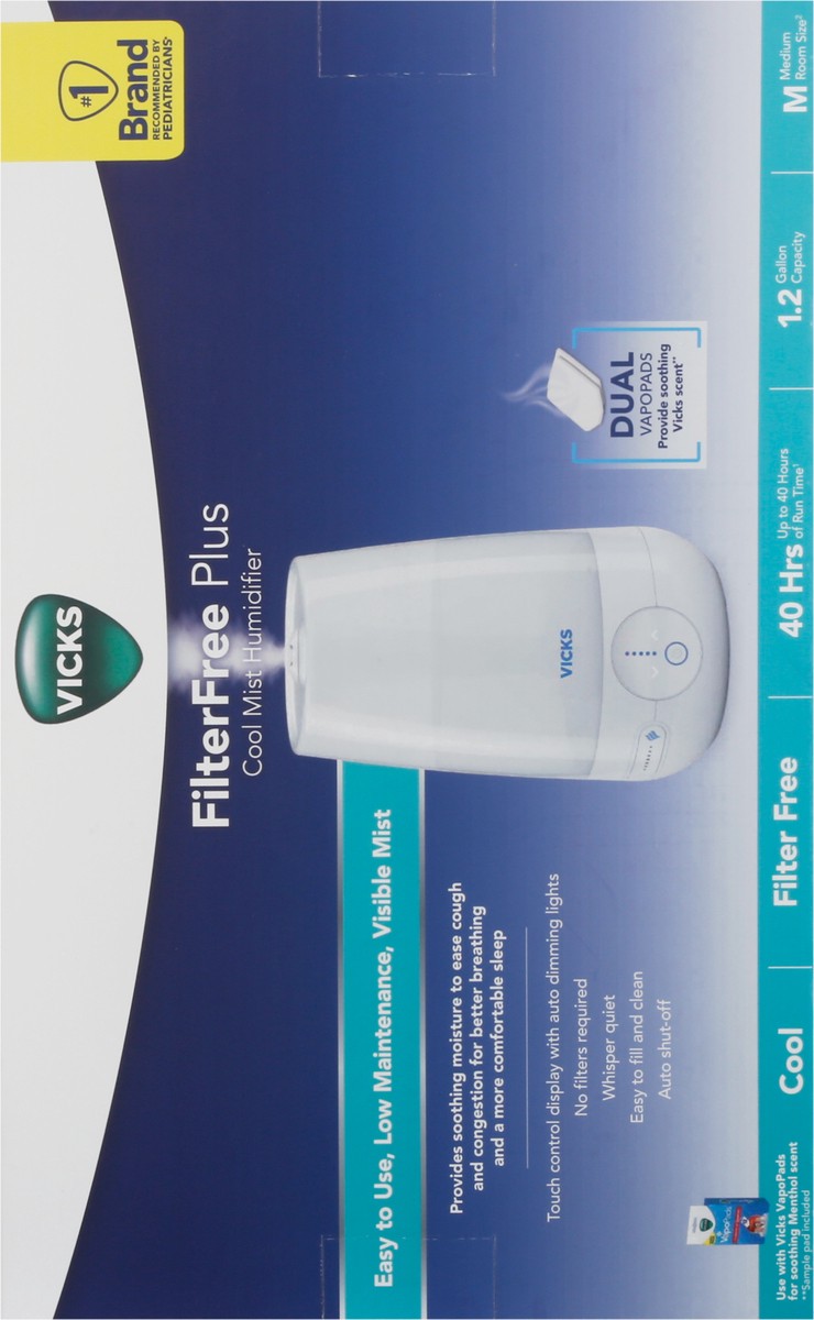 slide 3 of 9, Vicks FilterFree Plus Cool Mist Humidifier Medium 1 ea, 1 ct