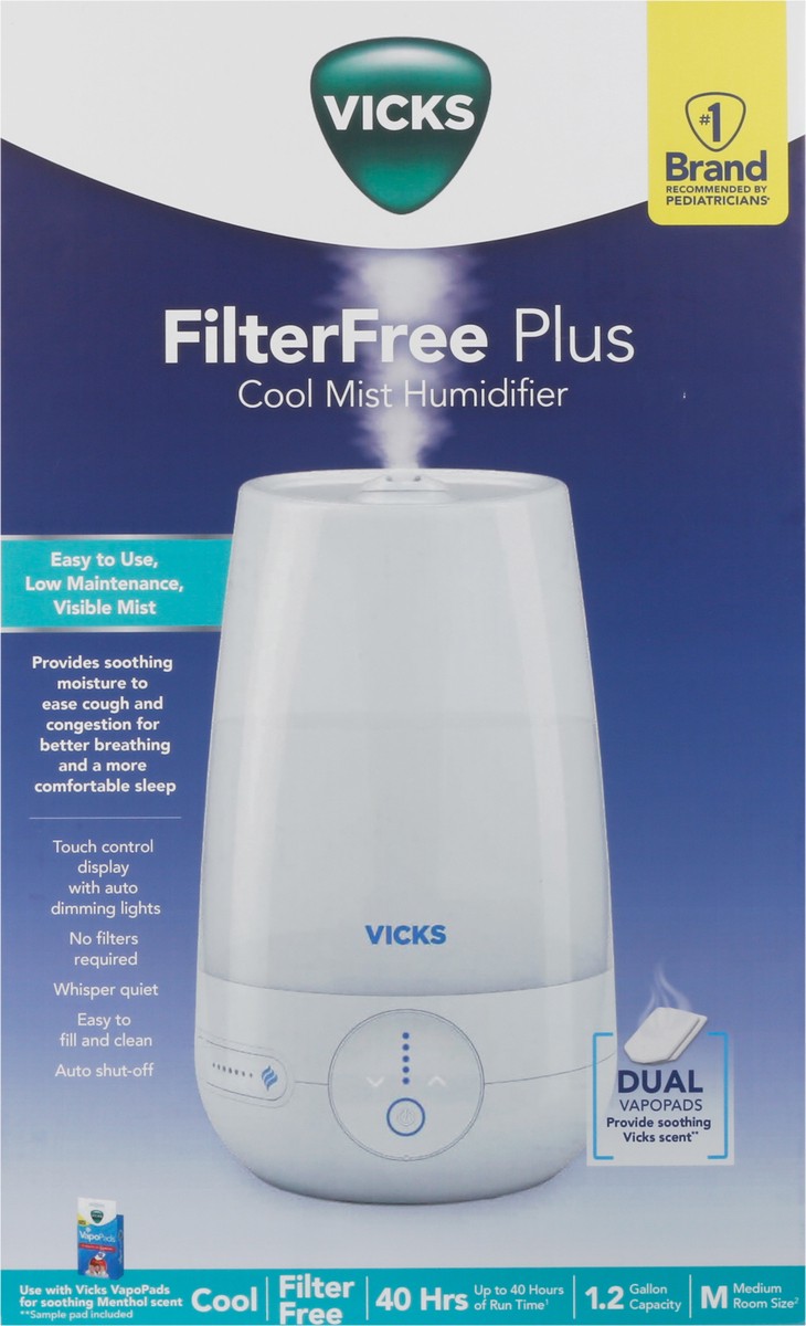 slide 9 of 9, Vicks FilterFree Plus Cool Mist Humidifier Medium 1 ea, 1 ct