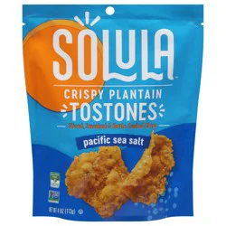 Solula Crispy Plantain Pacific Sea Salt Tostones 4 oz