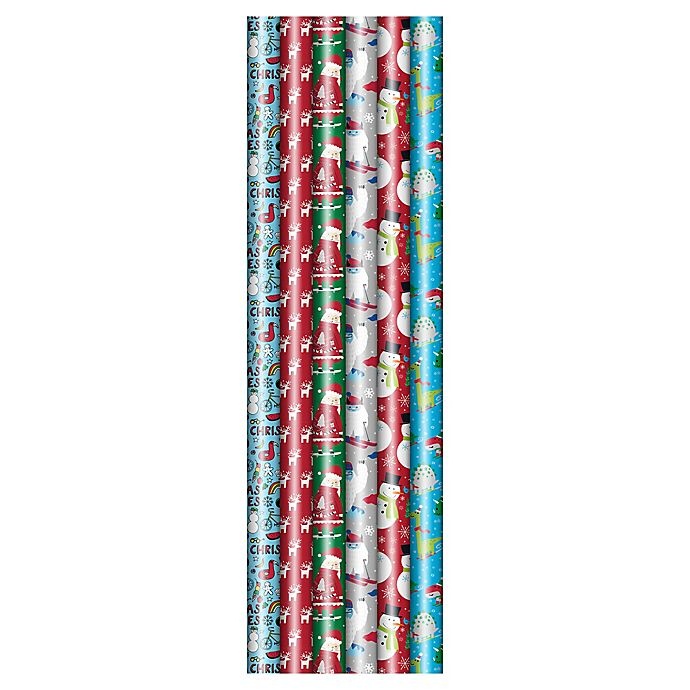 slide 1 of 1, Winter Wonderland Jumbo Juvenile 2020 Assorted Wrapping Paper, 40 in