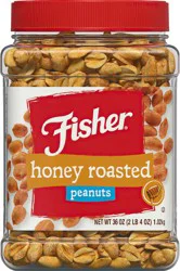 Fisher Honey Roasted Dry Roasted Peanuts 36 oz. Jar