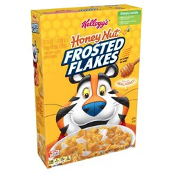 Kellogg's Frosted Flakes Breakfast Cereal, 8 Vitamins and Minerals, Kids Snacks, Honey Nut, 13.7oz Box, 1 Box