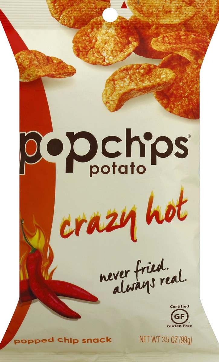 slide 5 of 5, popchips Popped Chip Snack, Crazy Hot, Potato, 3.5 oz