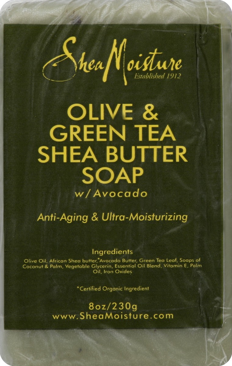 slide 4 of 5, SheaMoisture Bar Soap Olive Oil and Green Tea Extract, 8 oz, 8 oz