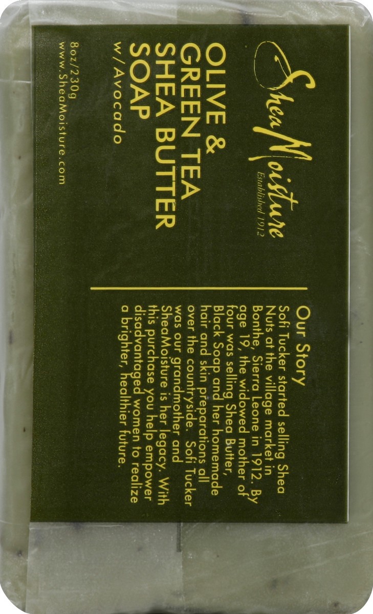 slide 5 of 5, SheaMoisture Bar Soap Olive Oil and Green Tea Extract, 8 oz, 8 oz