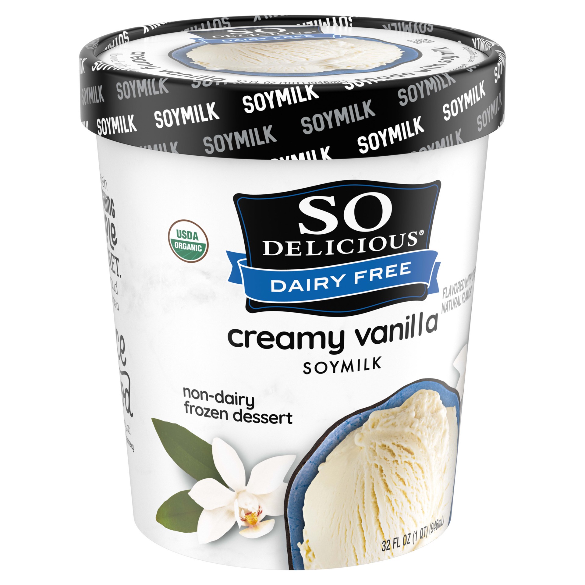 slide 3 of 5, So Delicious Creamy Vanilla Soy Milk Frozen Dessert, 1 Quart, 32 oz