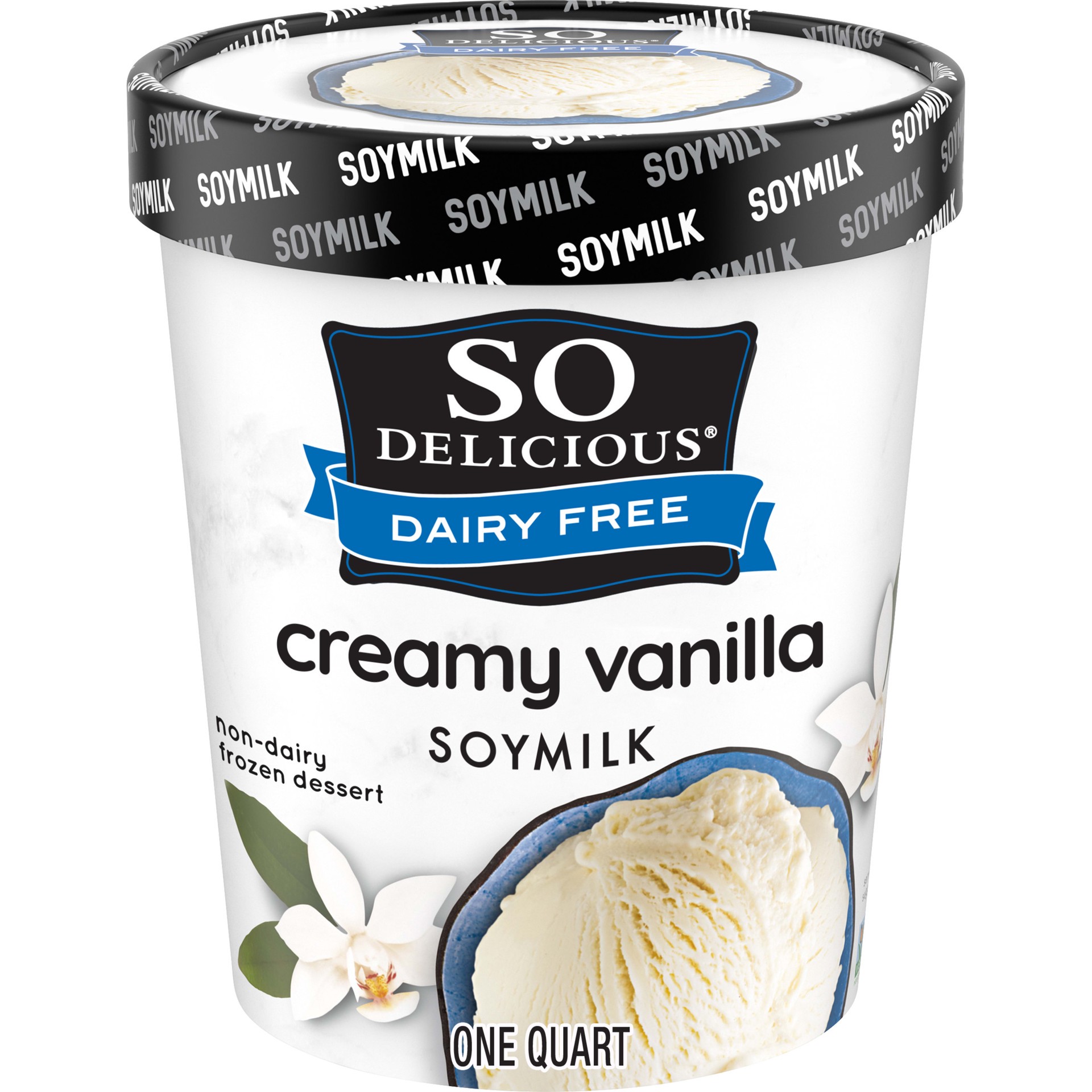 slide 1 of 5, So Delicious Creamy Vanilla Soy Milk Frozen Dessert, 1 Quart, 32 oz