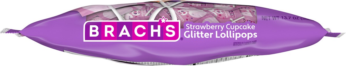 slide 10 of 14, Brach's Glitter Strawberry Cupcake Lollipops 30 ea, 30 ct