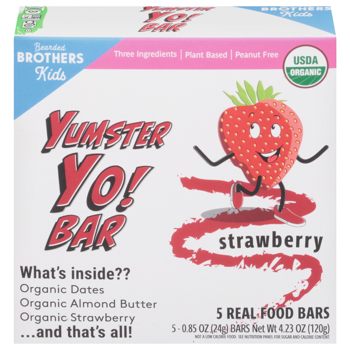 slide 1 of 9, Bearded Brothers Yo! Bar Strawberry, 5 ct