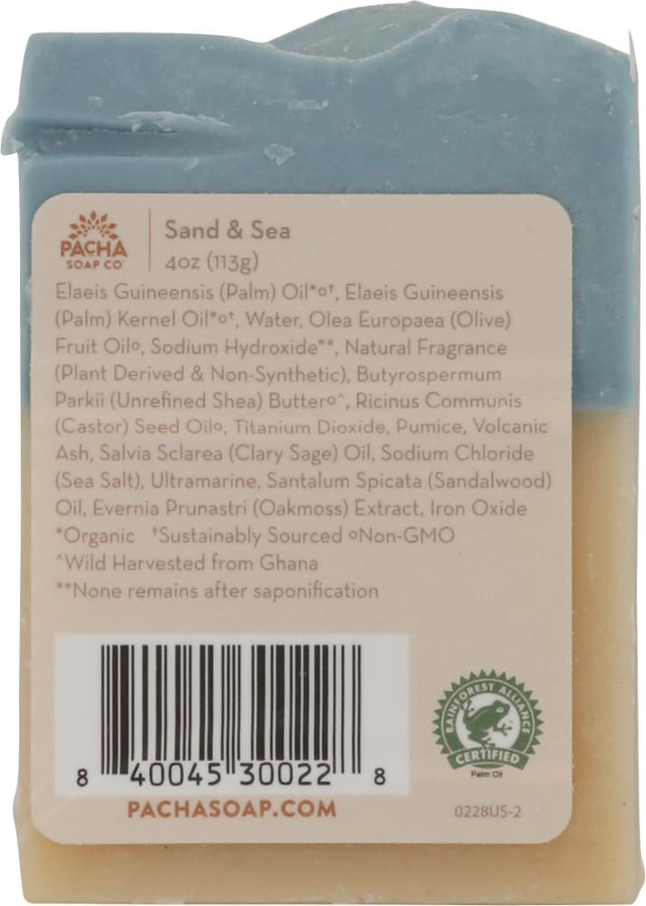 slide 2 of 2, Pacha Soap Co. Sand & Sea Bar Soap, 1 ct