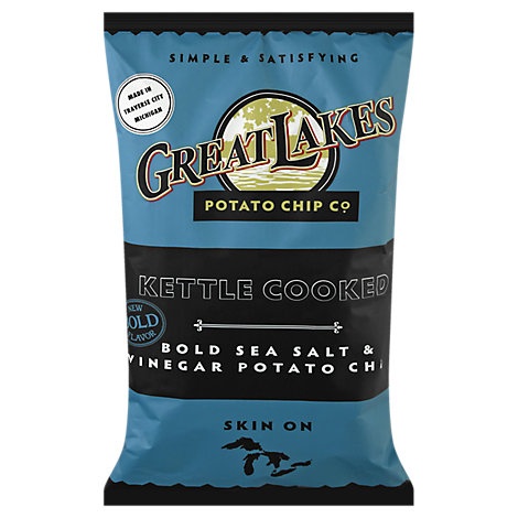 slide 1 of 1, Great Lakes Bold Salt & Vinegar Chips, 8 oz