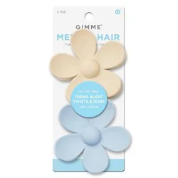 Gimme Beauty Medium Flower Claw Clip - 2 pc - Blue