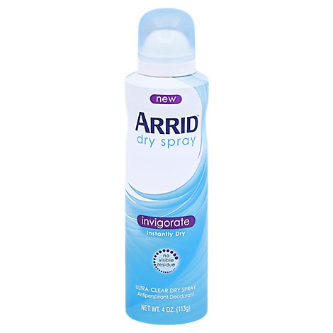 slide 1 of 1, Arrid Antiperspirant Deodorant Invigorate Ultra-Clear Dry Spray, 4 oz